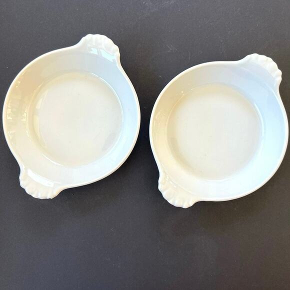 Apilco France white porcelaine gratin baking dishes - Set of 2 - Picture 1 of 6